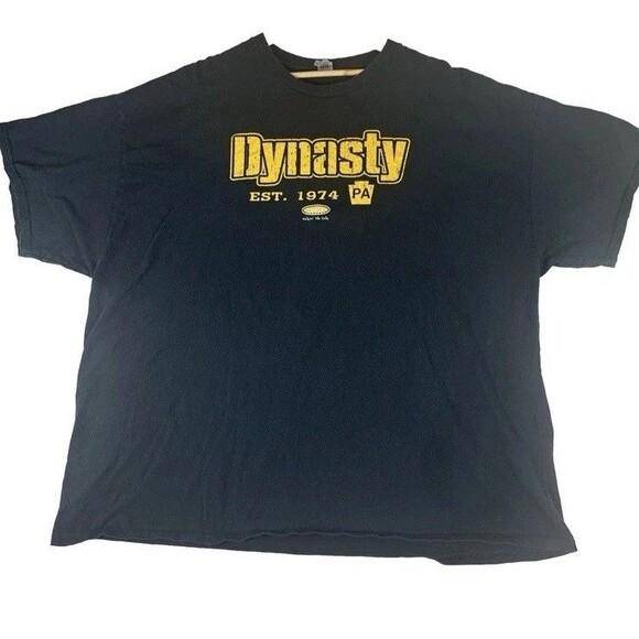 Pittsburgh Steelers Dynasty Mens Sz 2XL Three Rivers Beer 6 Pack Smack Talk Y2K - Picture 1 of 2